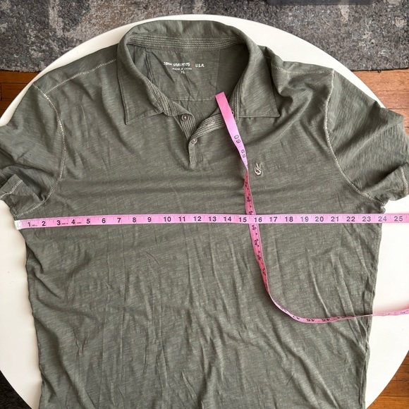 John Varvatos Peace Sign Polo Shirt Men's Size XL Green Lightweight cotton - Picture 3 of 7